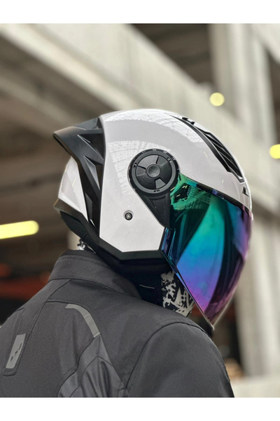 LS2 AIRFLOW 2 BEYAZ KASK (GÖKKUŞAĞI VİZÖR) SPOİLER