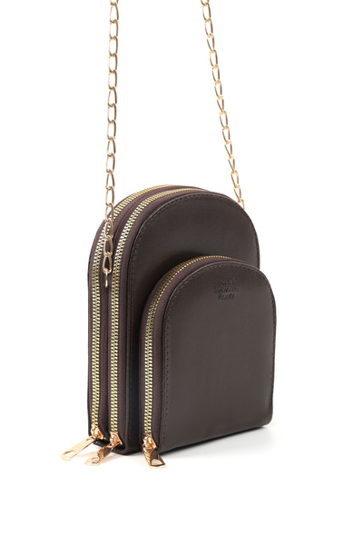 SHAKA Brown Color Shk267 Faux Leather 5 Compartments, Chain, Phone Holder and...