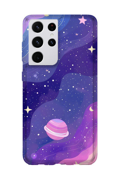 lelia حافظة هاتف شفافة مطبوعة متوافقة مع هاتف سامسونج جالاكسي S21 الترا |   م...