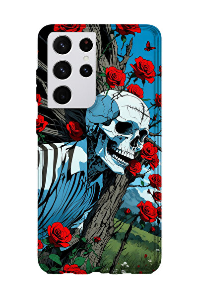 lelia حافظة هاتف شفافة مطبوعة متوافقة مع هاتف سامسونج جالاكسي S21 الترا |   ا...