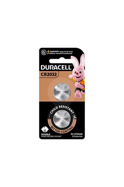 Duracell بطارية ليثيوم قرصية خاصة 2032 بقوة 3 فولت، عبوة من قطعتين