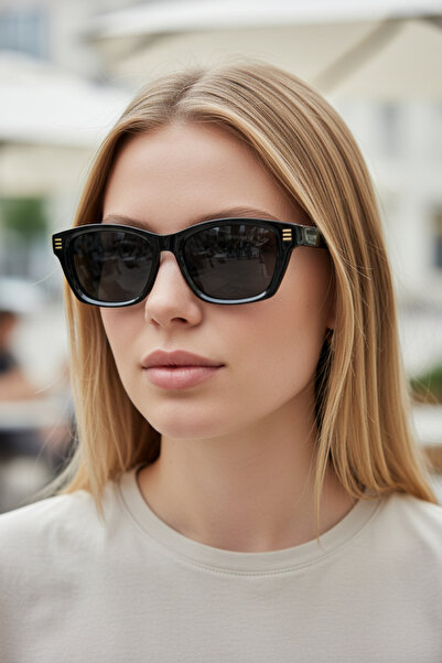 De Valentini Slanted Model Women's Bone Sunglasses