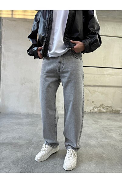 DIFRANSEL JEANS Ανδρικό τζιν σε φαρδιά γραμμή, γκρι, πλυμένο