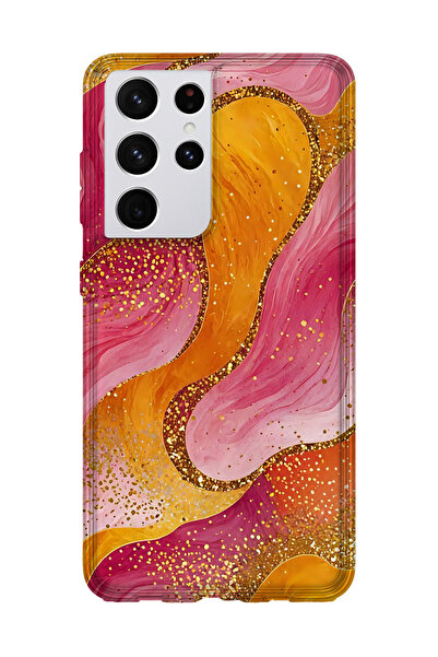 lelia حافظة هاتف شفافة مطبوعة متوافقة مع هاتف سامسونج جالاكسي S21 الترا |   م...