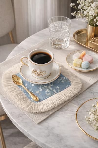 Evimde Bambaşka Πολυτελής χαρτοπετσέτα παρουσίασης με μοτίβο κλαδιού λουλουδι...