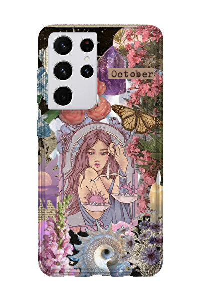 lelia حافظة هاتف شفافة مطبوعة متوافقة مع هاتف سامسونج جالاكسي S21 الترا |   م...