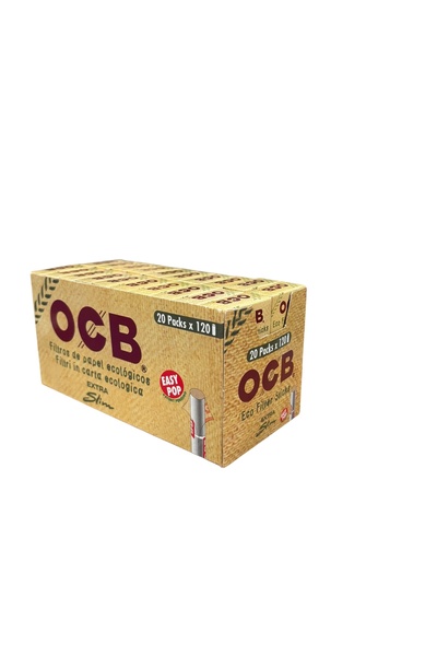 OCB Organik Pamuk Filtre 20 Paket 2400 Adet Doğal Pamuk Filtre Uç