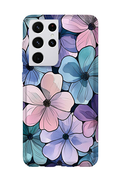 lelia حافظة هاتف شفافة مطبوعة متوافقة مع هاتف سامسونج جالاكسي S21 الترا |   م...