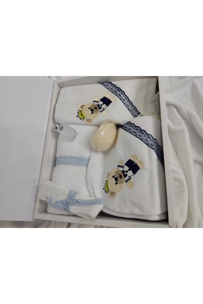 Handmade Trusou botez băiat urs print