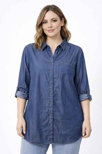 BONİTA Liz Tek Cep Thin Kumas Long Sleeve Shirt Tunic