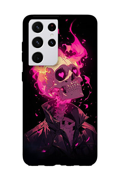 lelia حافظة هاتف شفافة مطبوعة متوافقة مع هاتف سامسونج جالاكسي S21 الترا |   ا...