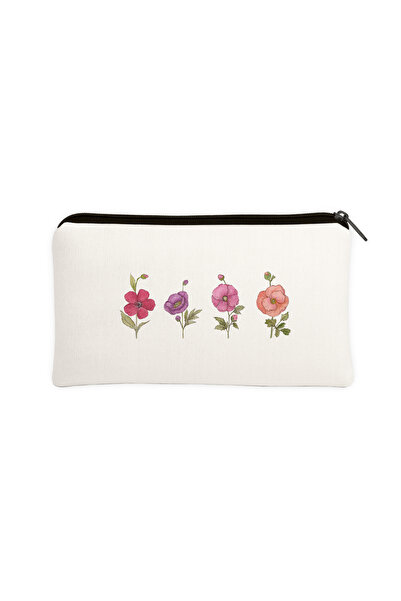 Hayali Şeyler Μίνιμαλ ροζ λουλουδάτο σχέδιο με θήκη για στυλό και τσάντα μακι...