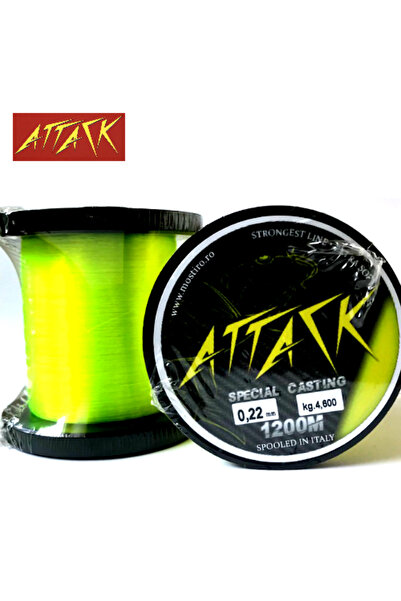 attack Monofilament SpeFir Special Casting, fir galben fluo 0,20 mm, 1200 m