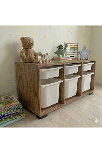 Moniev Kids Beyza 6 Sepetli Çok Amaçlı Dolap Oyuncak Dolabı