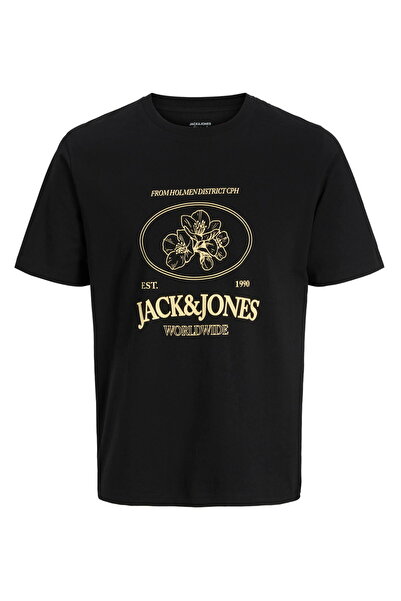 Jack & Jones Plus Size Chest Logo Printed T-Shirt - Nantucket