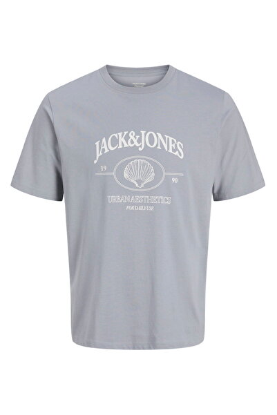 Jack & Jones Plus Size Chest Logo Printed T-Shirt - Nantucket