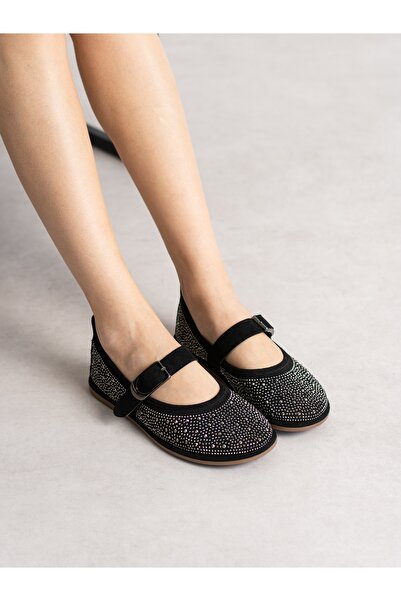 ALEMDAR AYAKKABI MARCHE Γυναικείες Μπαλαρίνες Μαύρης Πέτρας