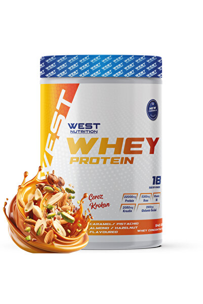West Nutrition Whey Protein Powder 540 Gr 18 Servings Caramel Crocan Flavored