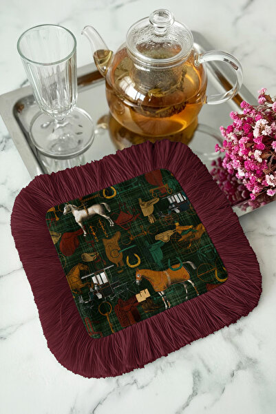 Evimde Bambaşka Șervețel de prezentare cu franjuri din colecția cu model de c...