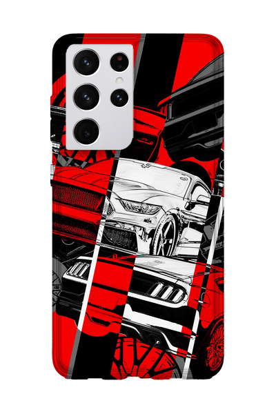 lelia حافظة هاتف شفافة مطبوعة متوافقة مع هاتف سامسونج جالاكسي S21 الترا |   م...