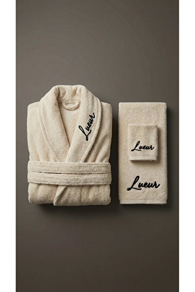 Vintero Home 100% Cotton 3-Piece Women's Bathrobe Set