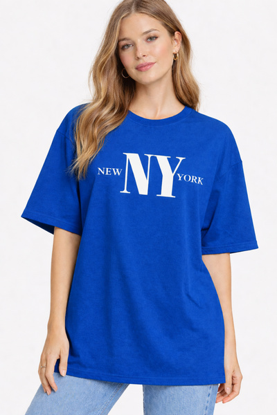 ArtYus New York Ny Printed Cotton Relaxed Fit Round Neck Unisex T-Shirt