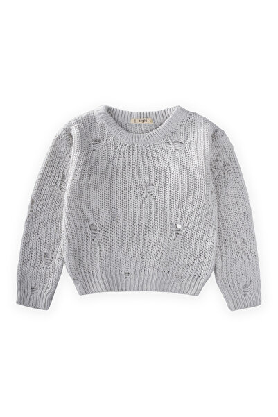 Cigit Selanik Knitwear Sweater 2-8 Years a Gray