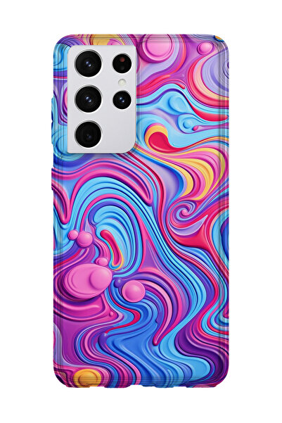 lelia حافظة هاتف شفافة مطبوعة متوافقة مع هاتف سامسونج جالاكسي S21 الترا |   م...