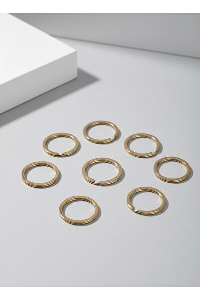 senfida Ring Keychain Accessory 20 Pieces Ring Gold Color Ring 3cm Gold Ring ...