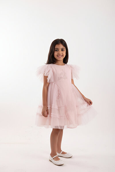 SOULTAN Girls Chiffon Hand Crafted Dress