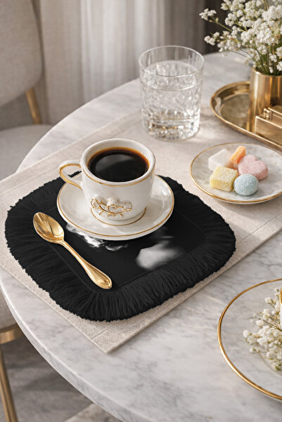 Evimde Bambaşka Șervețel de prezentare cu franjuri Hollywood Sparkling Portra...