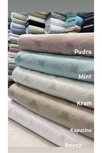 DUYGU KUMAŞ Etamin Boşluklu Masa Örtüsü Kumaşı Coco Desen