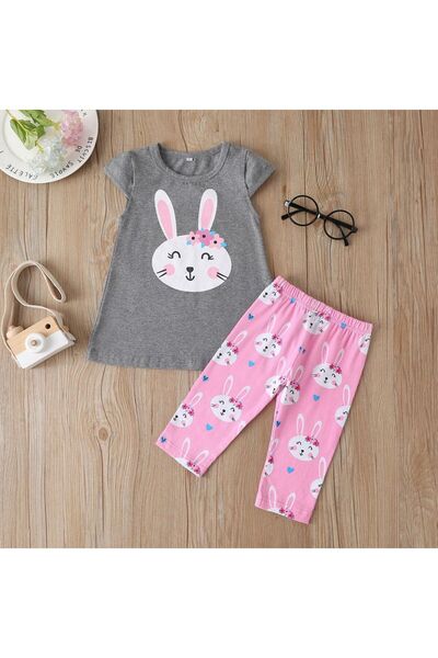 GENERAL Girls' two-piece pajama set, sizes 12 to 24 months