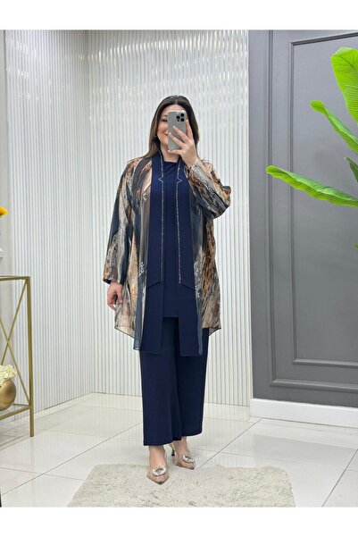 GK Plus Size Sandy Chiffon Three-Piece Set