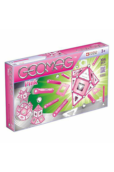 GEOMAG Set magnetic 104 piese panouri roz