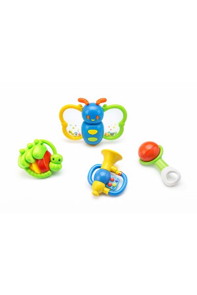 OEM Set Zornaitoari si Jucarii Dentitie pentru Bebelusi 0-12 luni, Jucarii Senzoriale Colorate pentru Dezvoltare Motorie, 6 Piese Montessori Baby Toys