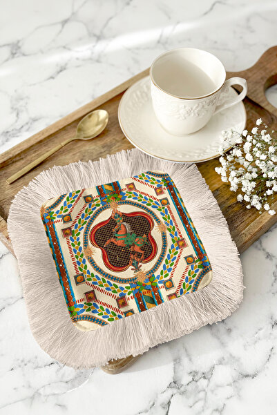 Evimde Bambaşka Șervețel de prezentare cu franjuri și motiv Palat - Șervețel ...