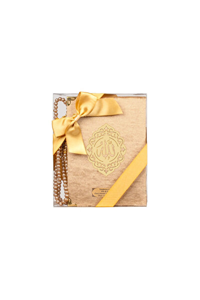 Hayrat Neşriyat Tesbih + Yasin Gift Set (Bag Size, Şemslafzatullah, Gold)