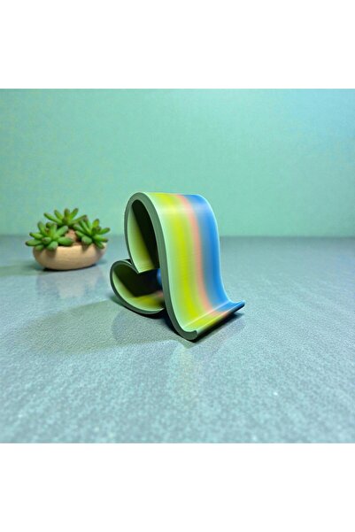 DDM GLOBAL Rainbow Colored Heart Phone Holder – 12X12X7.5 cm
