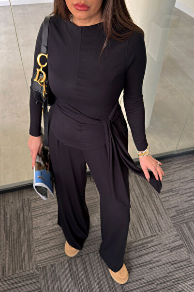 MAGARDE Premium Series Design Tie-Waist Suit - Black