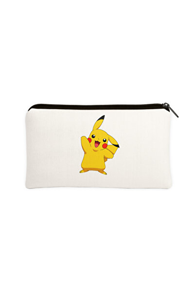 Hayali Şeyler Pikachu Desenli Kalemlik & Makyaj Çantası – Çok Amaçlı Organizer