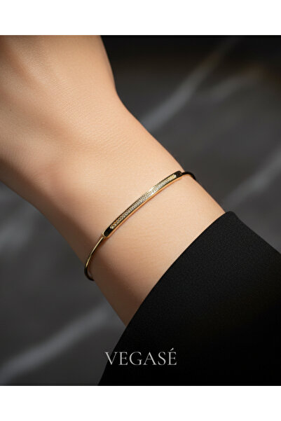 Vegase Aveline Gold Renk Minimal Kelepçe Bileklik