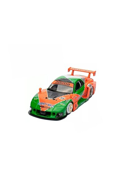 OEM Macheta auto Lbwk Mazda Rx7 (Fd3s) Lb Super Silhouette Verde/Orange 1:64 ...
