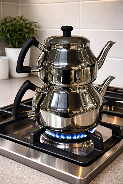 Kadim Vizyon Özkent Mega Büyük Boy Sade Çaydanlık