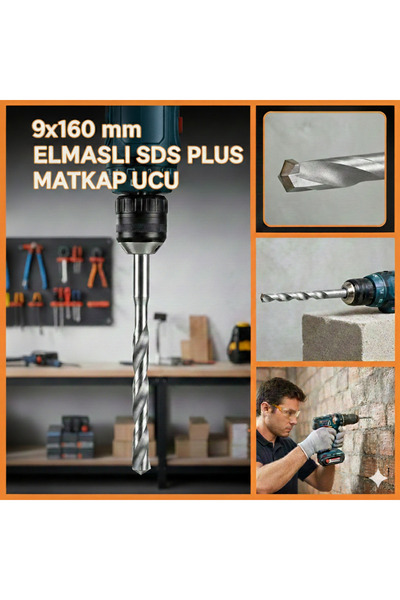 İthal 9X160 MM SDS PLUS MATKAP UCU