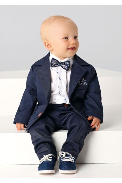 Krasnal Costum ceremonie baieti micul gentleman Marime : 68 cm (4-6 luni)