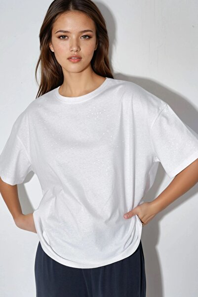 Hiccup BUSEM Short-Sleeved round-neck T-shirt with sequins