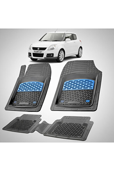 TEAMCAR Πατάκια δαπέδου Suzuki Swift 3 Συμβατά Hatchback 2004-2010 | Μπλε