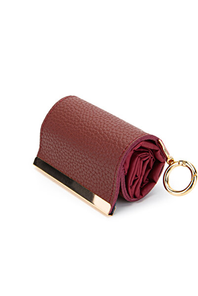 minebag Joan Klinkır Бургунди чанта за пазаруване с ключодържател и парашутна...