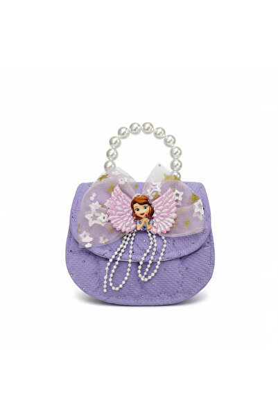CucciKidz Girls' handbag with a princess design and pearl handle